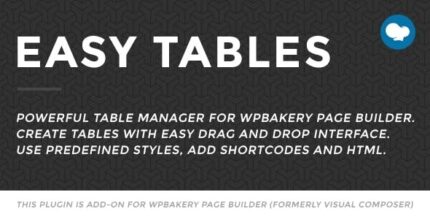 Easy Tables – Table Manager para WPBakery Page Builder