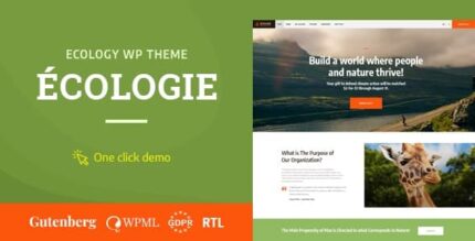 Ecologie – Tema WordPress para ONG Ambiental e Ecologia
