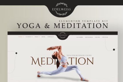 Edelweiss – Template Kit Elementor Pro para ioga e meditação