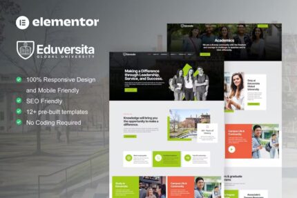 Eduversita – Template Kit de elementor para universidades e faculdades