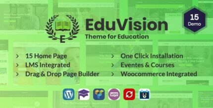 Eduvision – Tema WordPress de Educação Multiuso Online