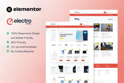 ElectroDeals – Template Kit Elementor de loja Eletrônico Woocommerce