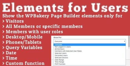 Elementos para usuários – Addon para WPBakery Page Builder