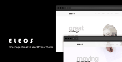 Eleos – Tema WordPress Criativo de Uma Página