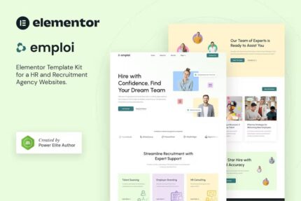 Emploi – Kit de Modelo Elementor de Agência de Recursos Humanos e Recrutamento