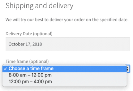 Entrega de pedido WooCommerce