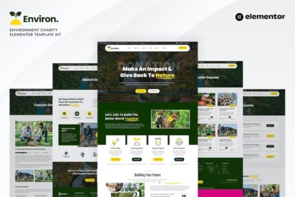 Environ – Environment Charity Elementor Template Kit