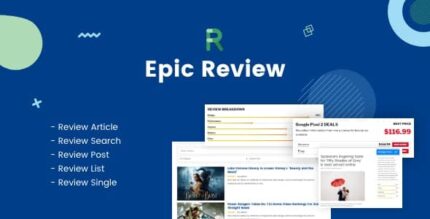 Epic Review WordPress Plugin & Add Ons para Elementor & WPBakery Page Builder