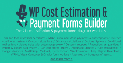 Estimativa de custo WP e construtor de formulário de pagamento