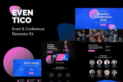 Eventico – Template Kit Elementor para eventos e conferências