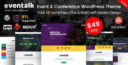 EvnTalk – Tema WordPress de Conferência de Eventos