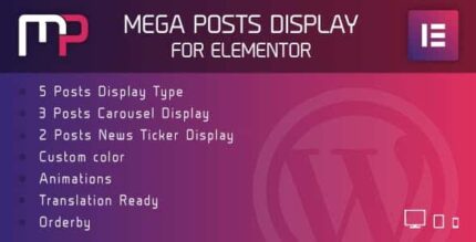 Exibição de Mega Posts para Elementor – Plugin WordPress Premium