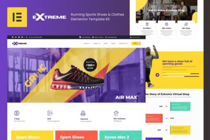 Extreme – Template Kit Elementor de calçados e roupas esportivas de corrida