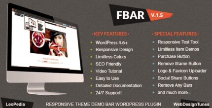 FBar – Plugin de barra de alternância de demonstração do WordPress responsivo