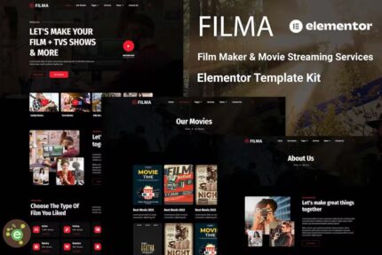 Filma – Template Kit Elementor para criadores de filmes e serviços de streaming de filmes