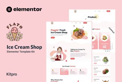 Flato – Kit de Modelo Elementor para Sorveteria