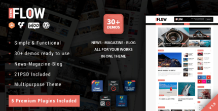 Flow News – Tema WordPress para revistas e blogs