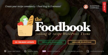 Foodbook – Comunidade de receitas, blog, tema de comida e restaurante