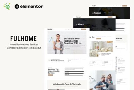 Fulhome – Template Kit Elementor Pro para empresa de reformas e reparos de casas