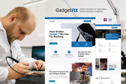 GadgetFix – Template Kit de serviços de reparo de gadgets, smartphones e laptops