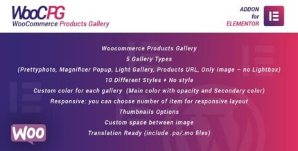 Galeria de produtos WooCommerce para o plugin Elementor WordPress