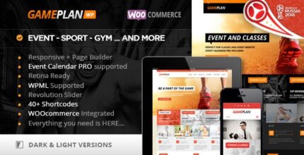 Gameplan – Tema WordPress para eventos e academia de ginástica