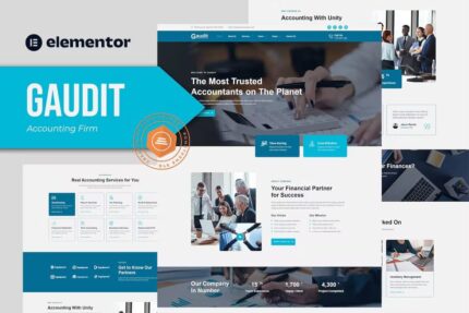 Gaudit – Kit de modelo Elementor para escritório de contabilidade