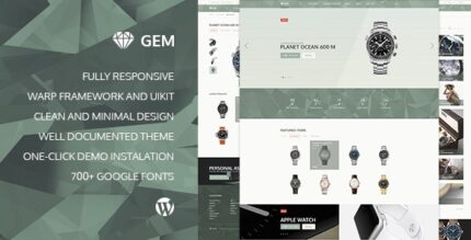 Gem — Tema WordPress Responsivo para Comércio Eletrônico de Luxo