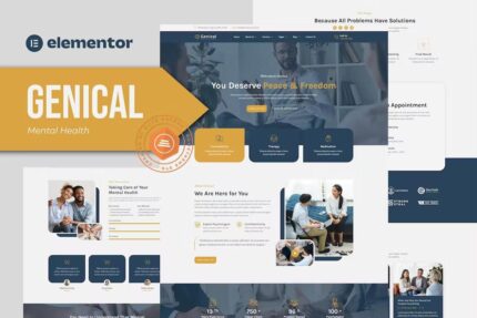 Genical – kit de modelo de elemento de terapia e saúde mental