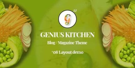 Genius Kitchen – Revista de notícias e blog Food WordPress Theme