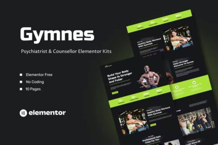 Ginásios – Modelo Kit de Fitness & Gym Elementor