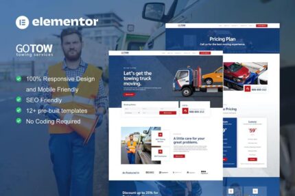 Gotow – Template Kit Elementor de serviços de reboque