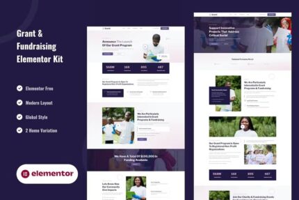 Grant e Fundraising – Elementor Template Kit