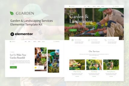 Guarden – Kit de modelo Elementor para serviços de jardinagem e paisagismo