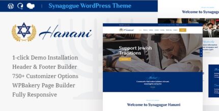 Hanani | Tema WordPress da Comunidade Judaica e Sinagoga + RTL