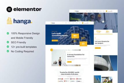 Hanga – Template Kit Elementor de Construção e Construção