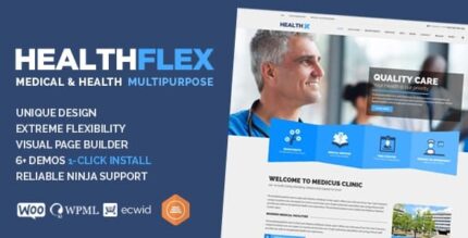 HEALTHFLEX – Tema para WordPress de Clínica Médica e Saúde
