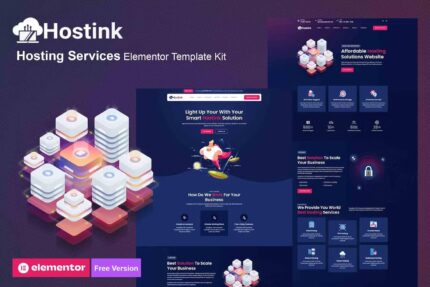 Hostink – Template Kit Elementor para serviços de hospedagem