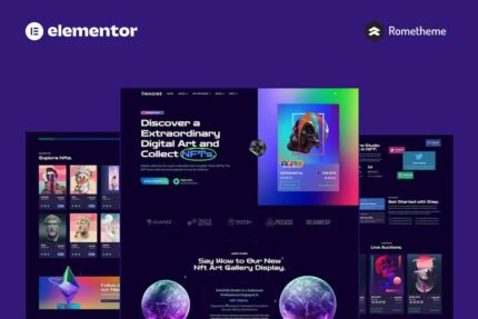 IMAGINE – Template Kit de site completo Creative NFT Portfólio Elementor Pro