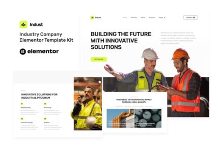 Indust – Kit de modelo Elementor para indústria e fábrica