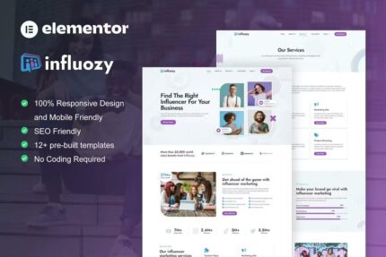 Influozy – Agência de Marketing de Influenciadores Elementor Pro Template Kit