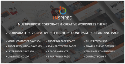 Inspired – Tema WordPress Bootstrap Corporativo e Criativo Multiuso