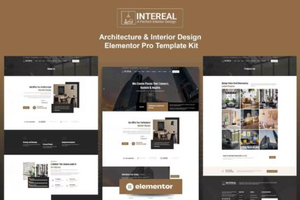 Intereal – Kit de modelo Elementor Pro para arquitetura e design de interiores