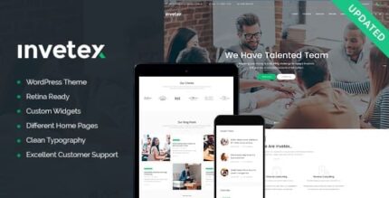 Invetex | Tema WordPress de Consultoria de Negócios e Investimentos + RTL