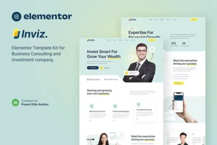 Inviz – Kit de modelo Elementor de consultoria de negócios e investimento