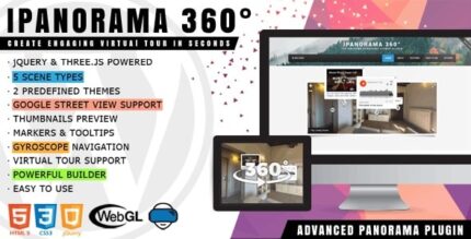 iPanorama 360 ° – Virtual Tour Builder para WordPress