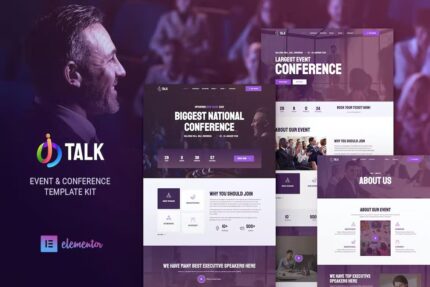 iTalk – Template Kit Elementor para eventos e conferências