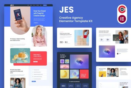 Jes – Kit de modelo Elementor Pro para agência de criação