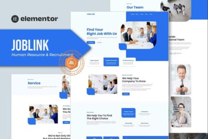 Jobslink – Template Kit Elementor para Agência de recursos humanos e recrutamento