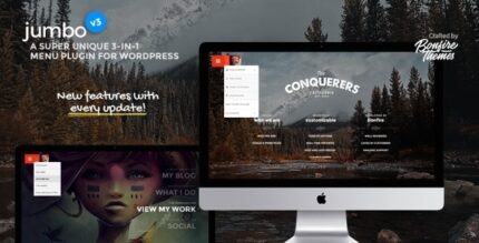 Jumbo: Um menu responsivo em tela cheia 3 em 1 para WordPress